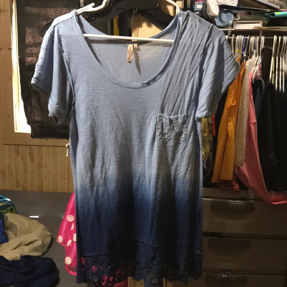 Medium red camel blouse